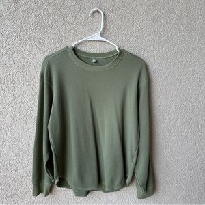 Uniqlo Waffle T-Shirt Long Sleeve - Women's